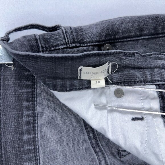 Madewell Cali Demi Bootcut Jeans Womens Size 28 High Rise Button Fly Black - Picture 11 of 13